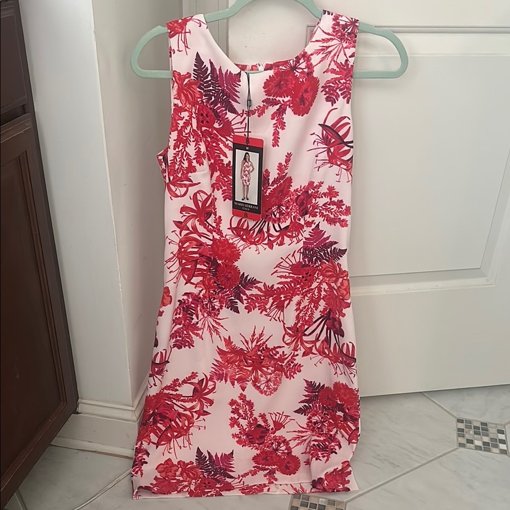 Pink Ruffled Sheath Dress for Wedding Guest